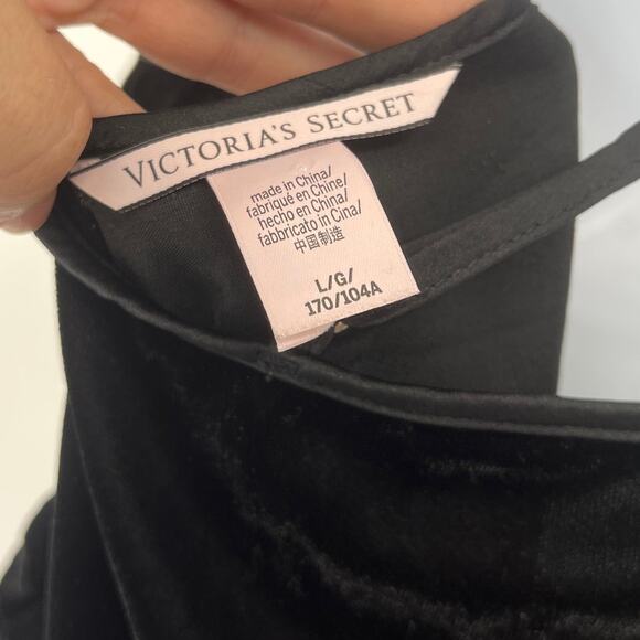 Victoria's Secret Y2K Velvet Flutter Strap Womens Top L Goth Whimsigoth Holiday - Picture 9 of 10